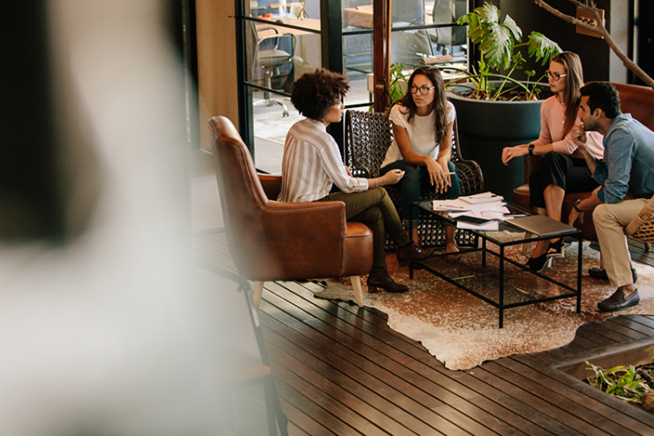 People sitting in an office