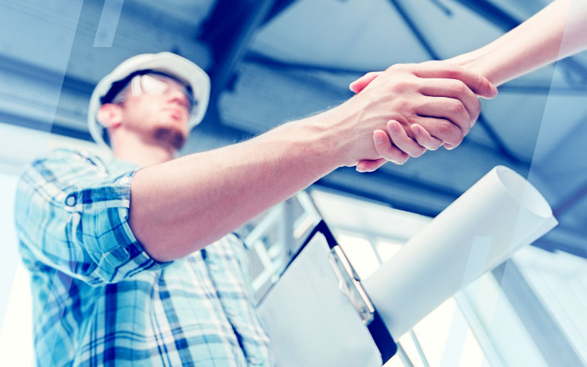 construction hand shake