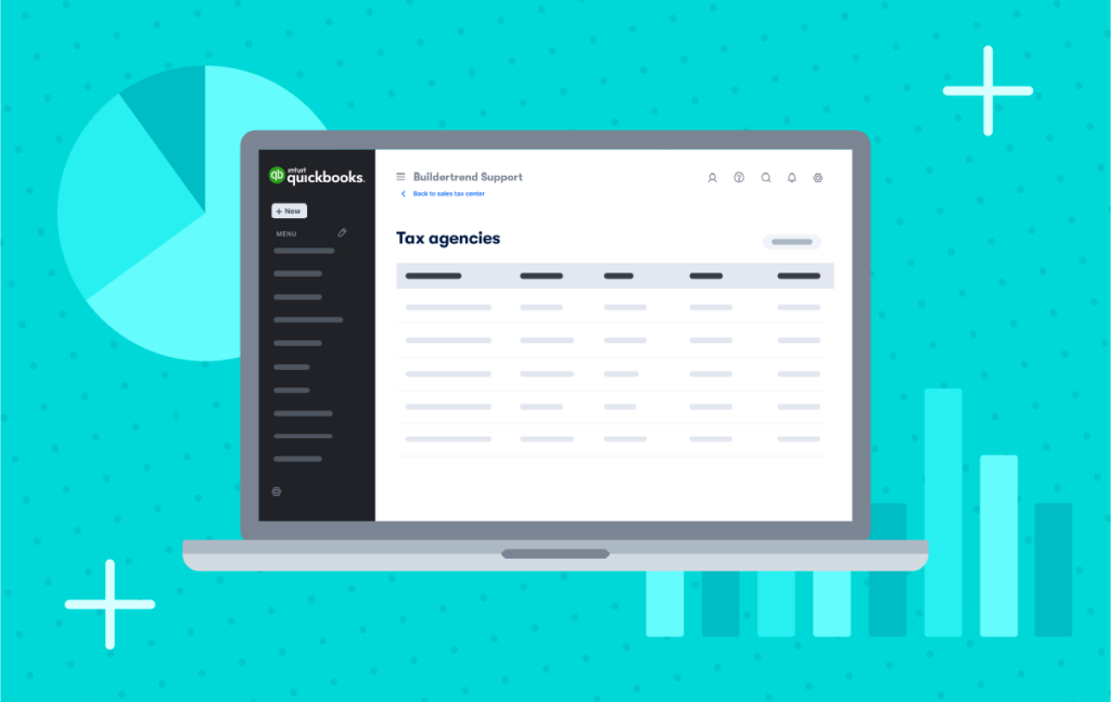 Graphic of laptop computer showing QuickBooks Online