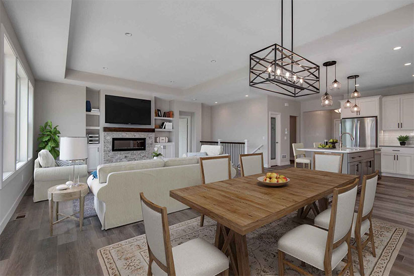 Living room design by Cove Builders