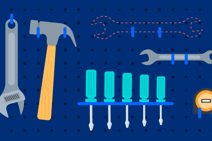 Graphic of construction tools
