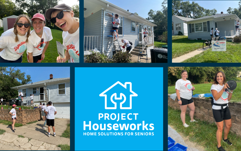 "project Houseworks" collage of people working on house.