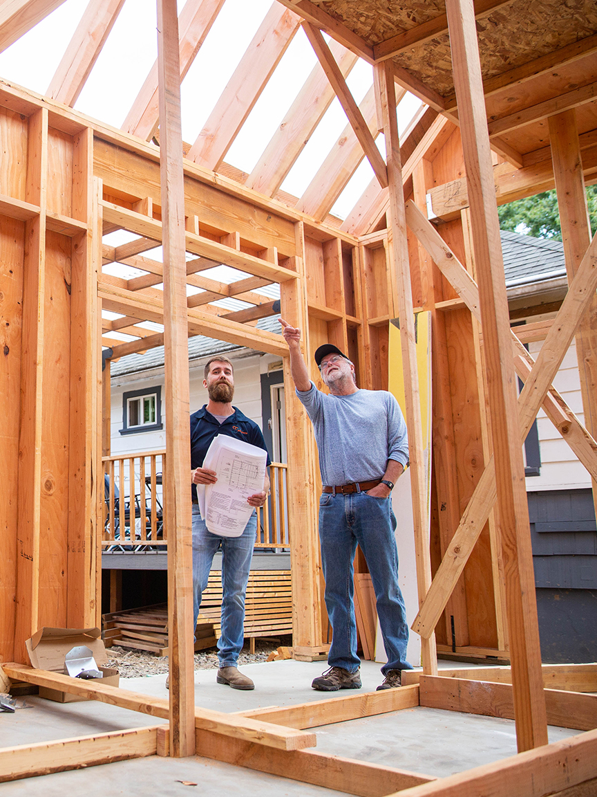 homebuilders with blueprints