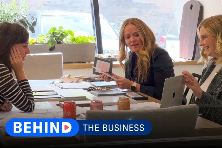 Katie Kath, a remodeling business owner leading the charge of women changing the face of construction, meets with her team.