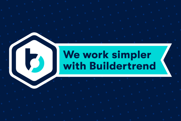 Buildertrend Badge Logo with the words "We work simpler with Buildertrend: