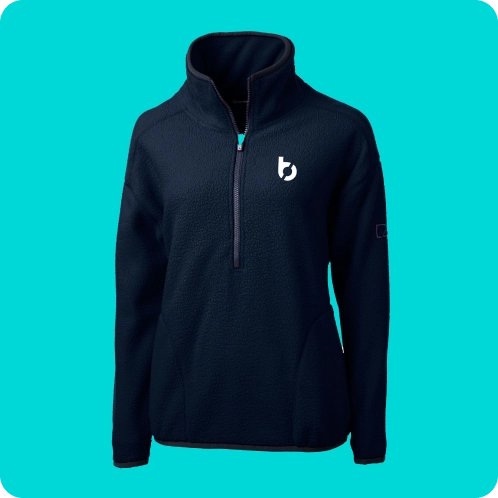 Buildertrend branded women's navy jacket