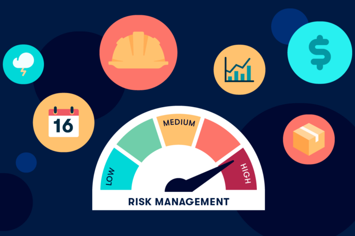 Graphic of a dashboard that displays common construction risks.