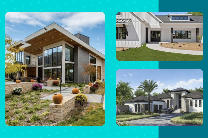 Graphic of 3 photos of home exteriors