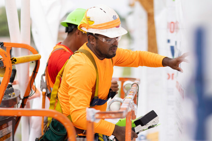 Construction worker on the job site