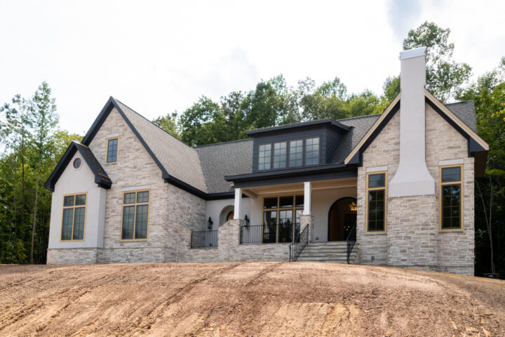 New construction, modern two-story home.