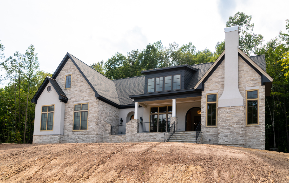 New construction, modern two-story home.