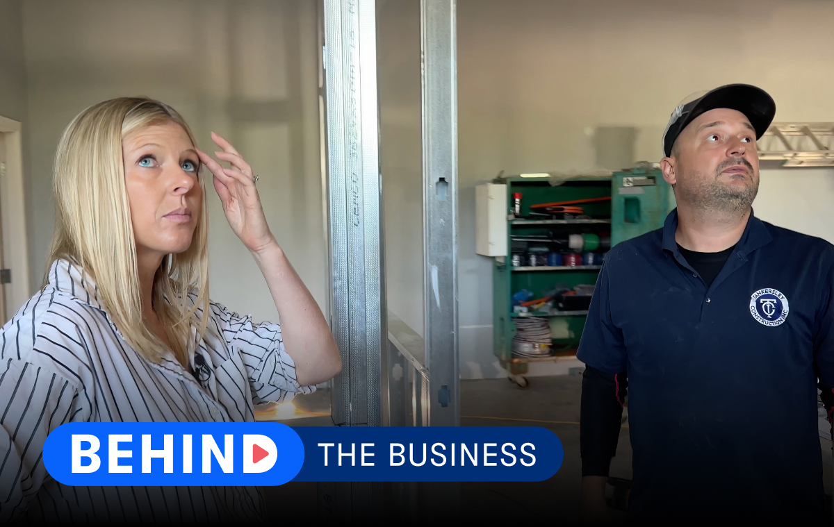 Heather Tankersley of Tankersley Construction looks over one of their residential build projects.