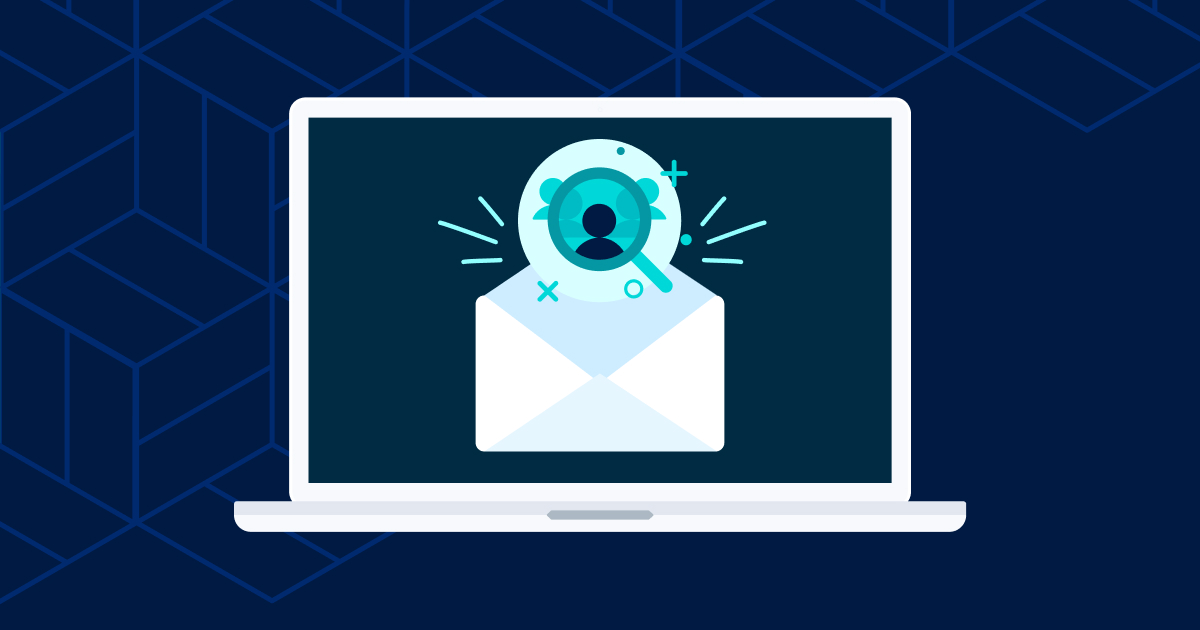 Email icon on a laptop