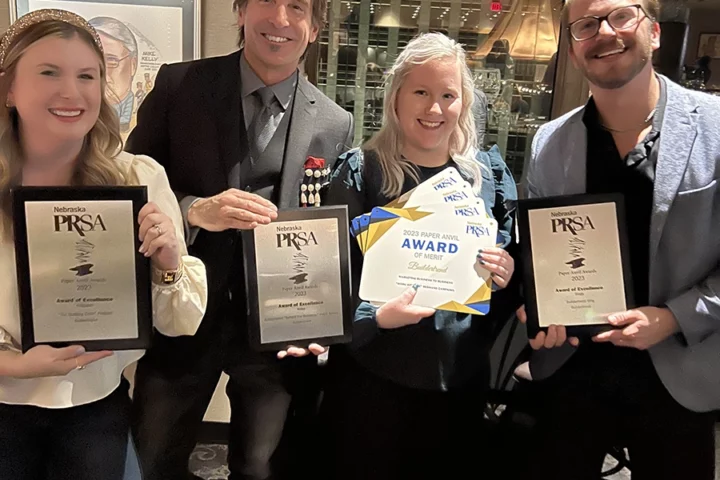 Buildertrend marketing team showcasing Paper Anvil Awards