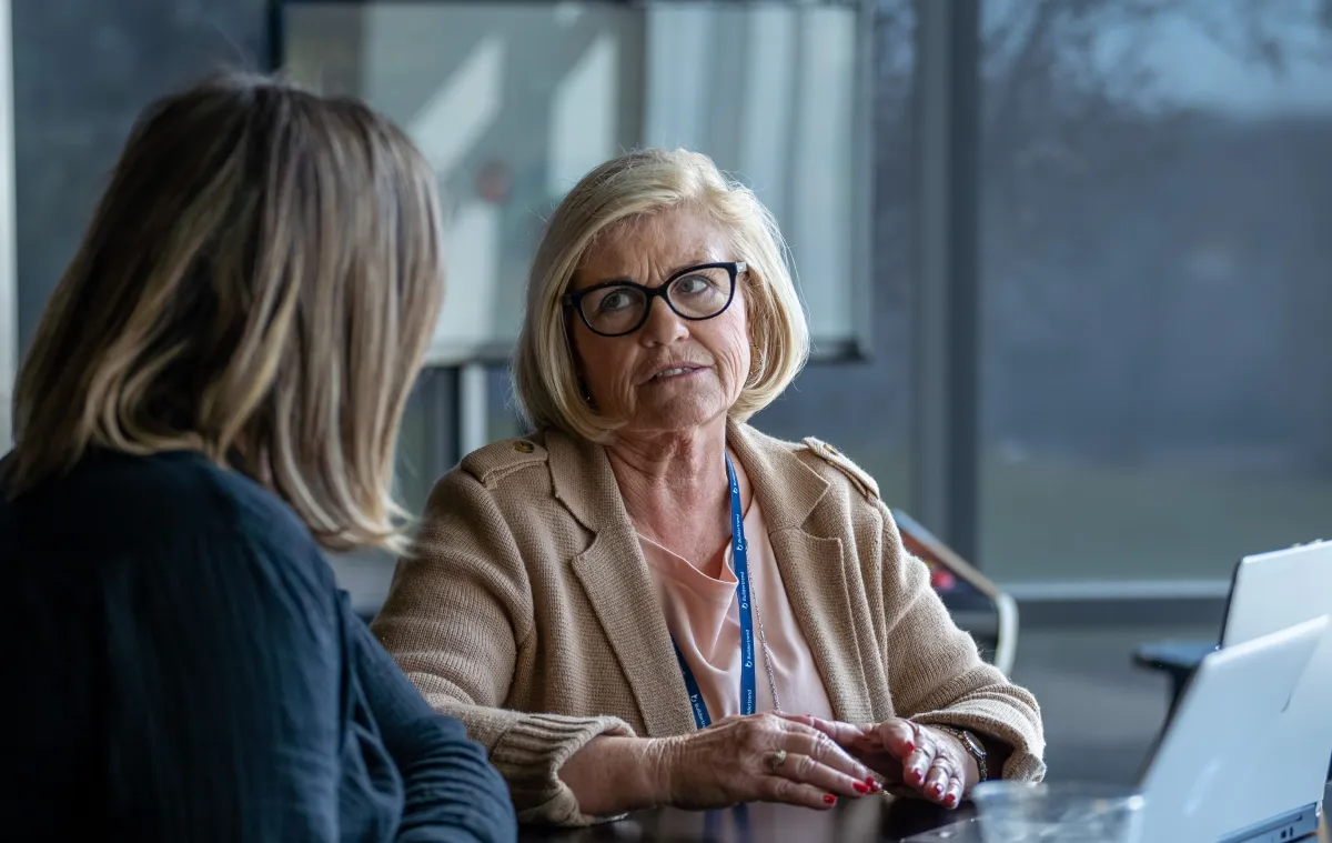 Two women having a conversation