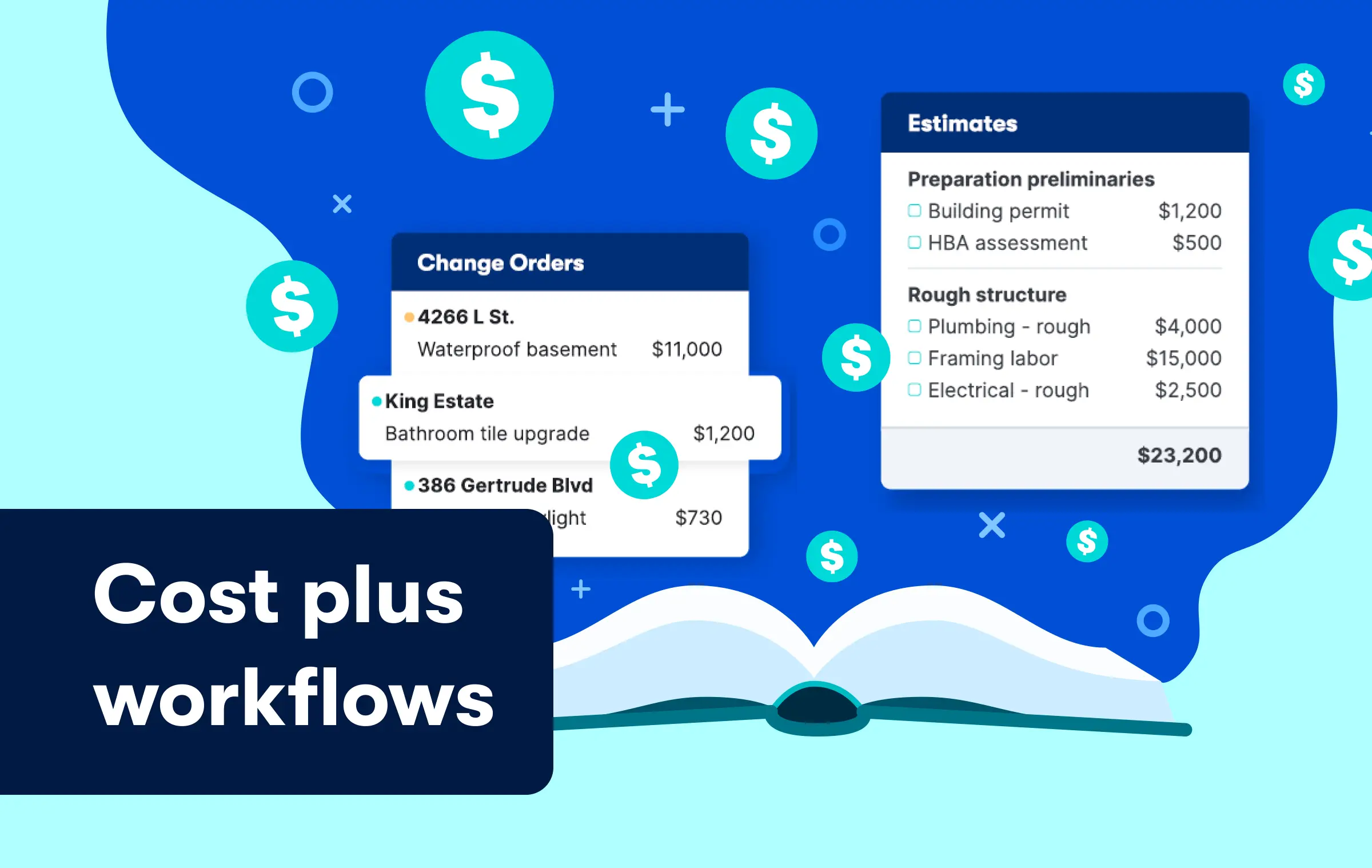 Cost plus workflow product screenshots