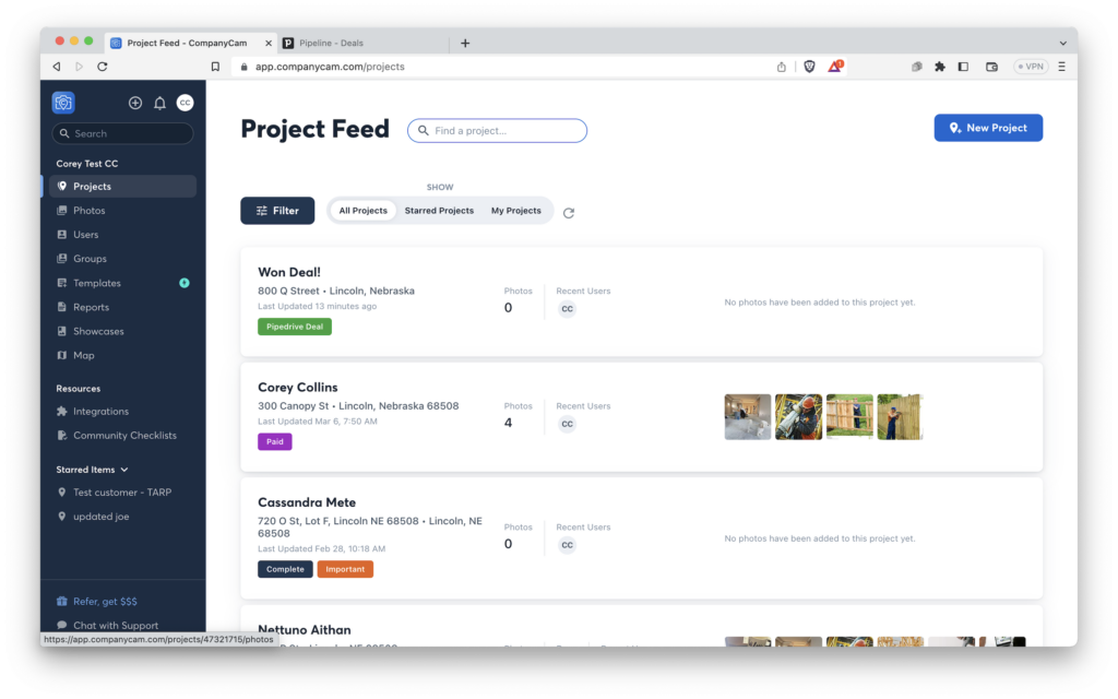 CompanyCam product UI