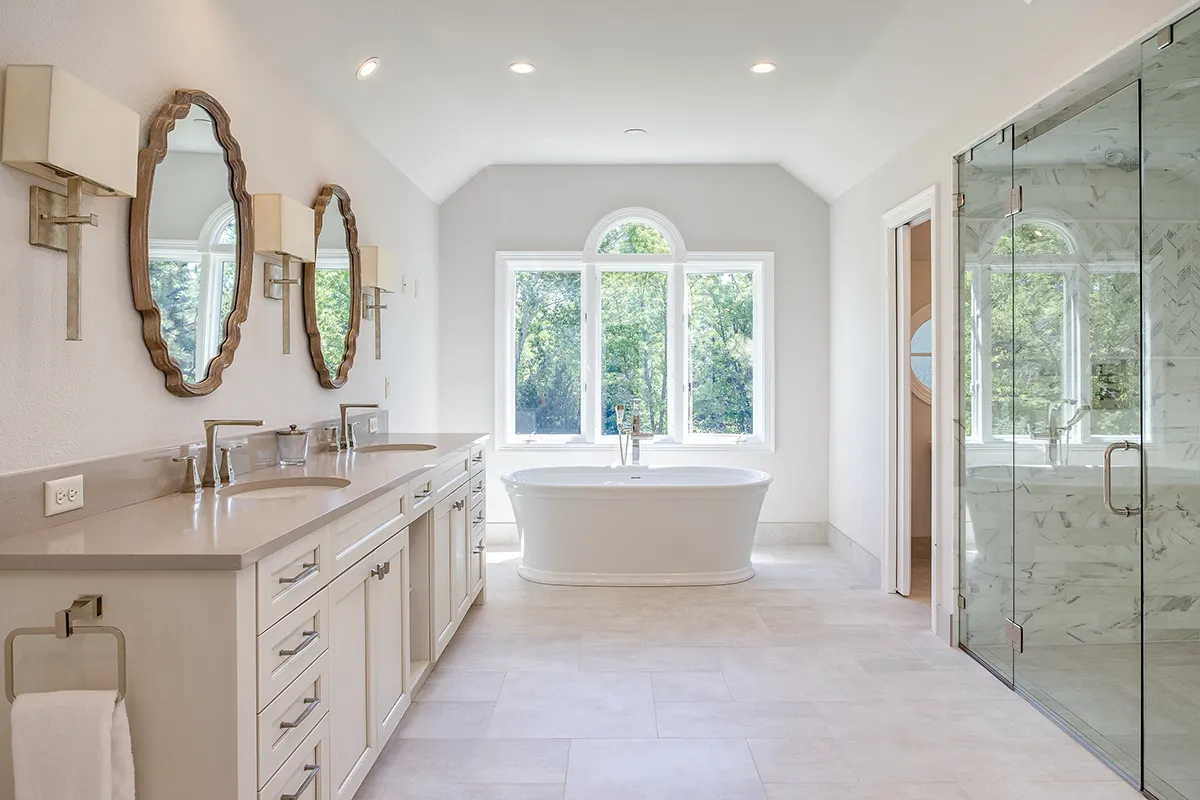 Rosedale home interior bathroom sink and mirror