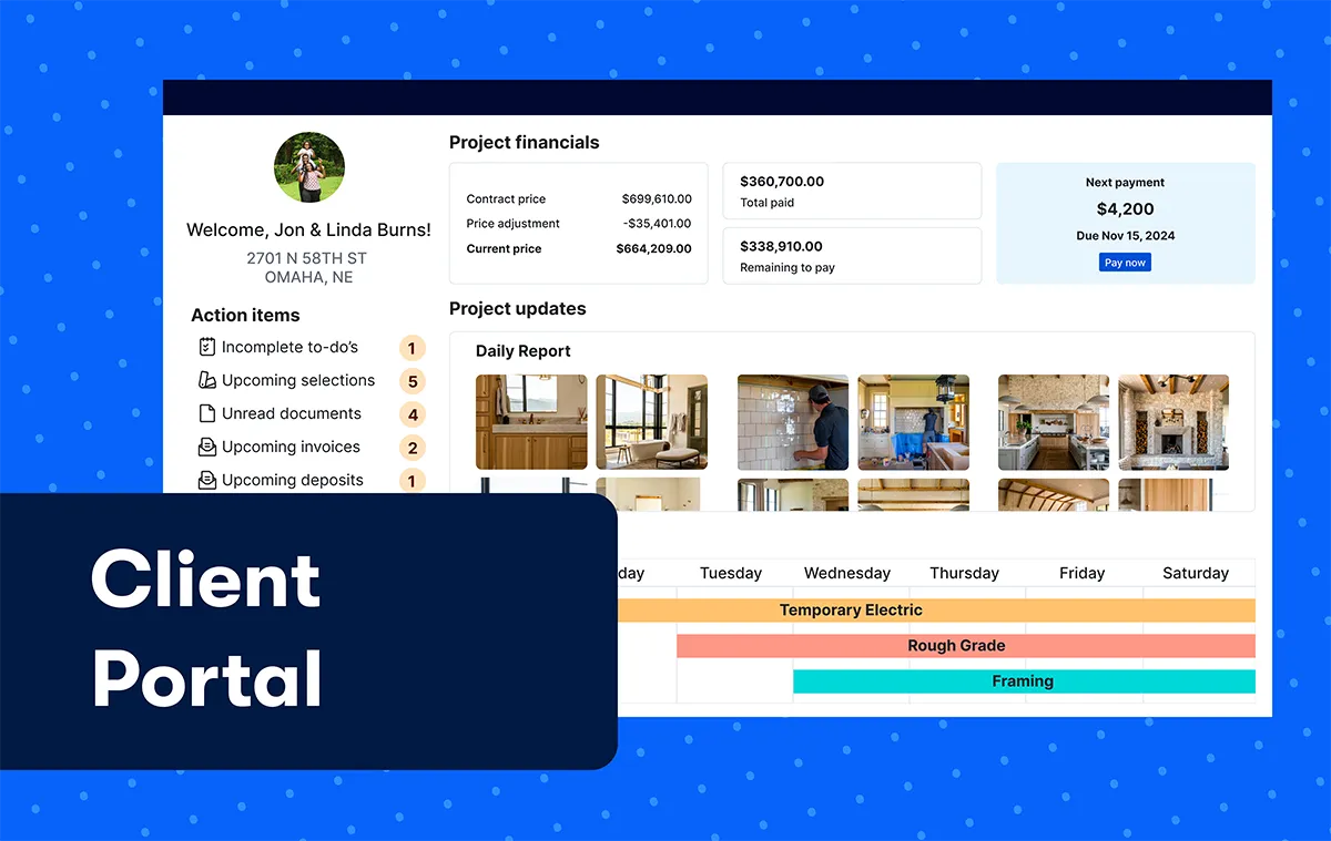 Client portal product update