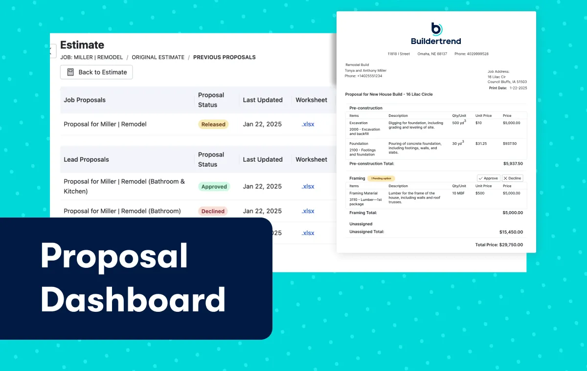 Proposal Dashboard product update