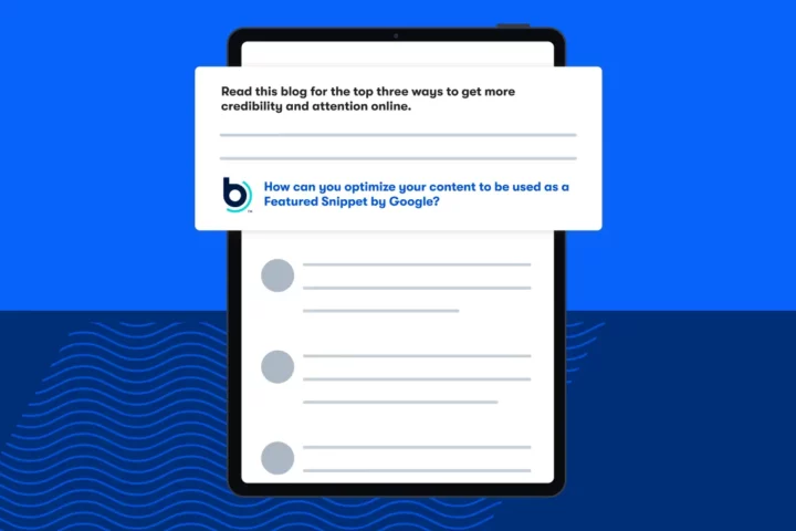 Graphic of an online featured snippet