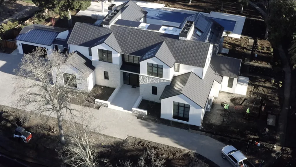 Arial view of large luxury home