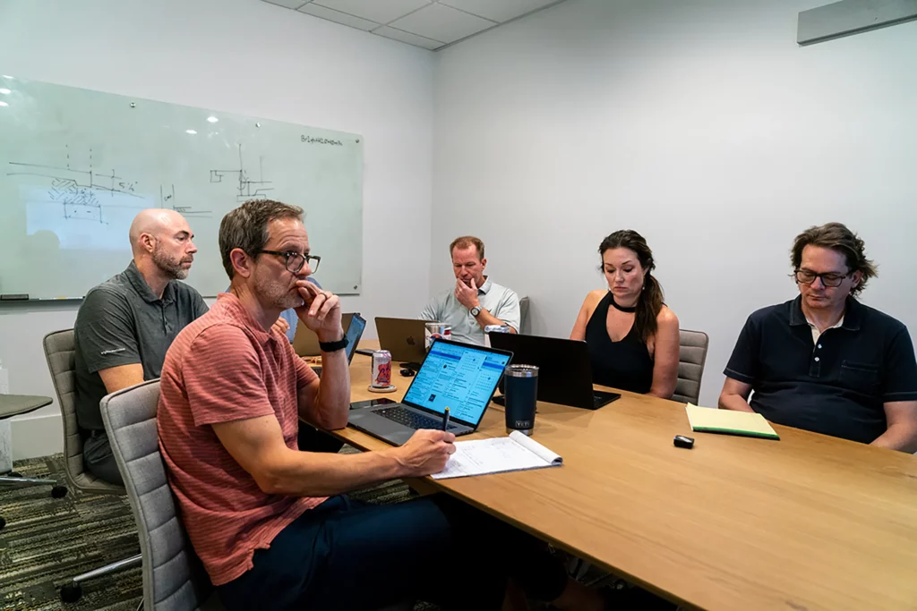 Group of team members in a conference room