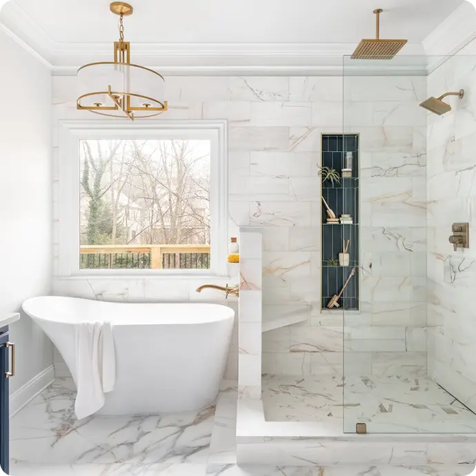 Custom bathroom by Bradford Custom Homes and Remodeling