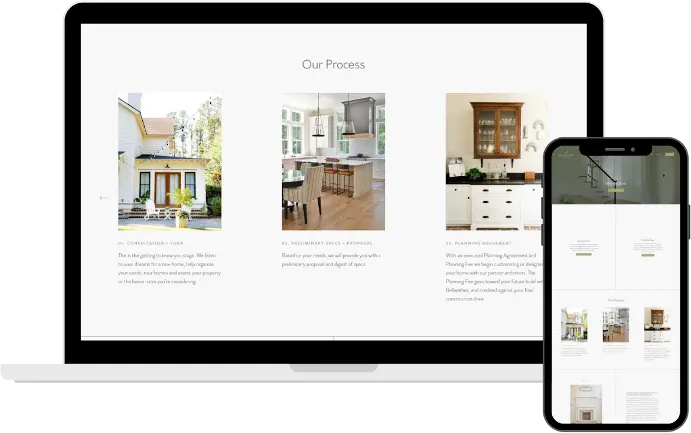 Laptop and mobile view of processes
