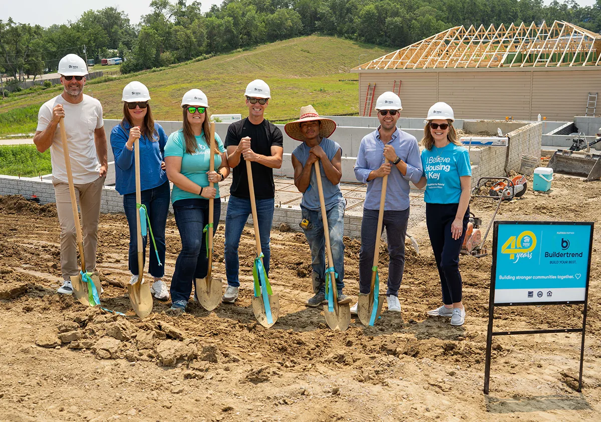 Buildertrend employees building a house for Habitat for Humanity