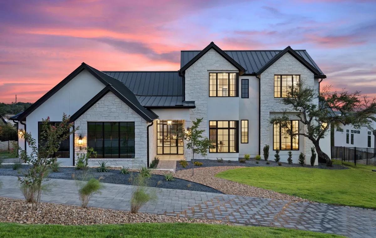 Exterior home at dusk