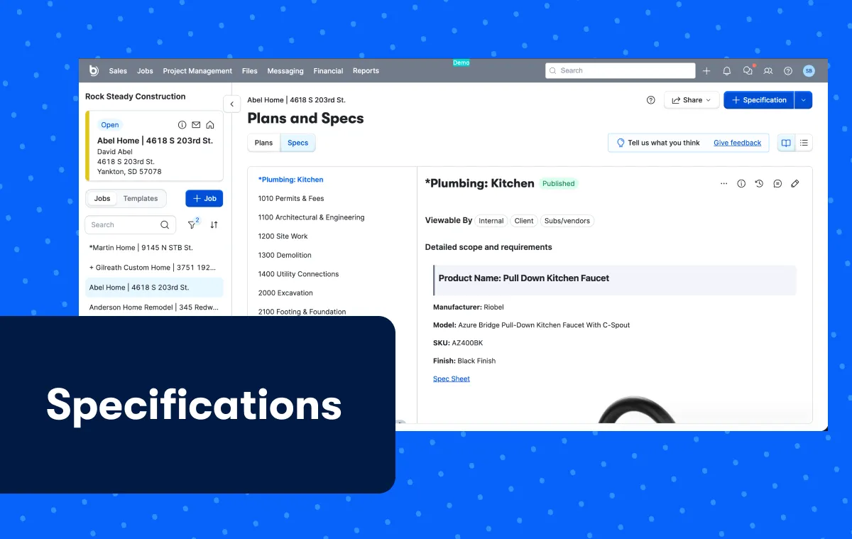 Specifications product update thumbnail