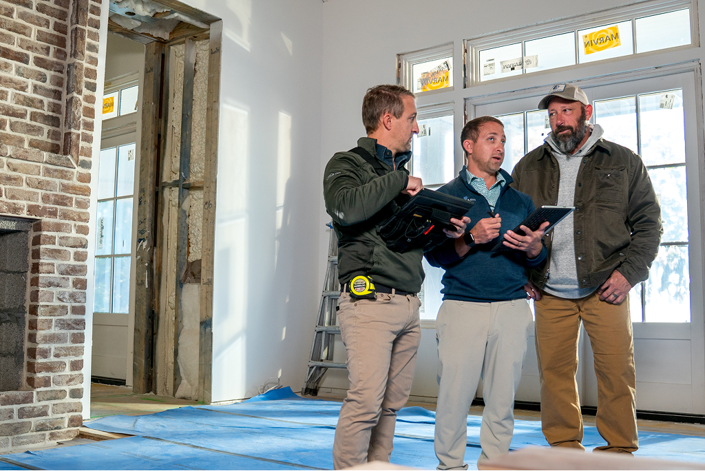 CopeGrand Homes team in a construction site