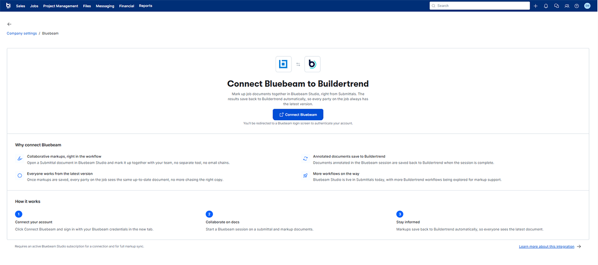Bluebeam product screenshot