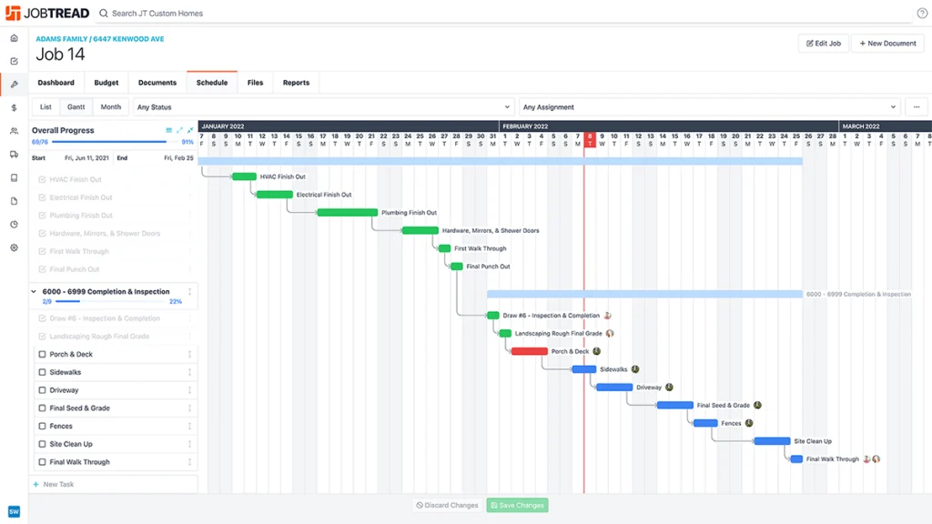 Top construction software 3 Jobtread product UI