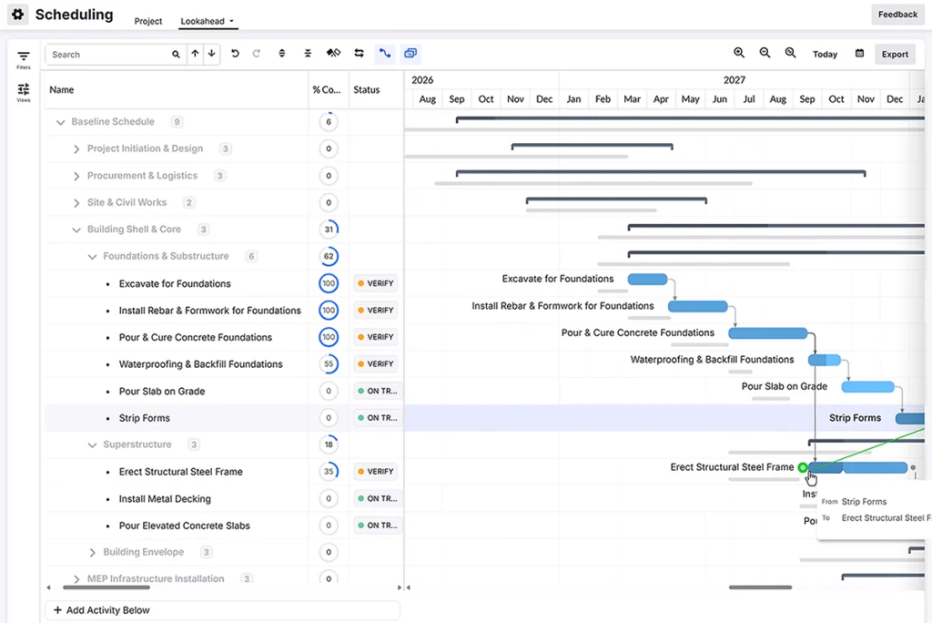 Top construction software 4 Procore product UI