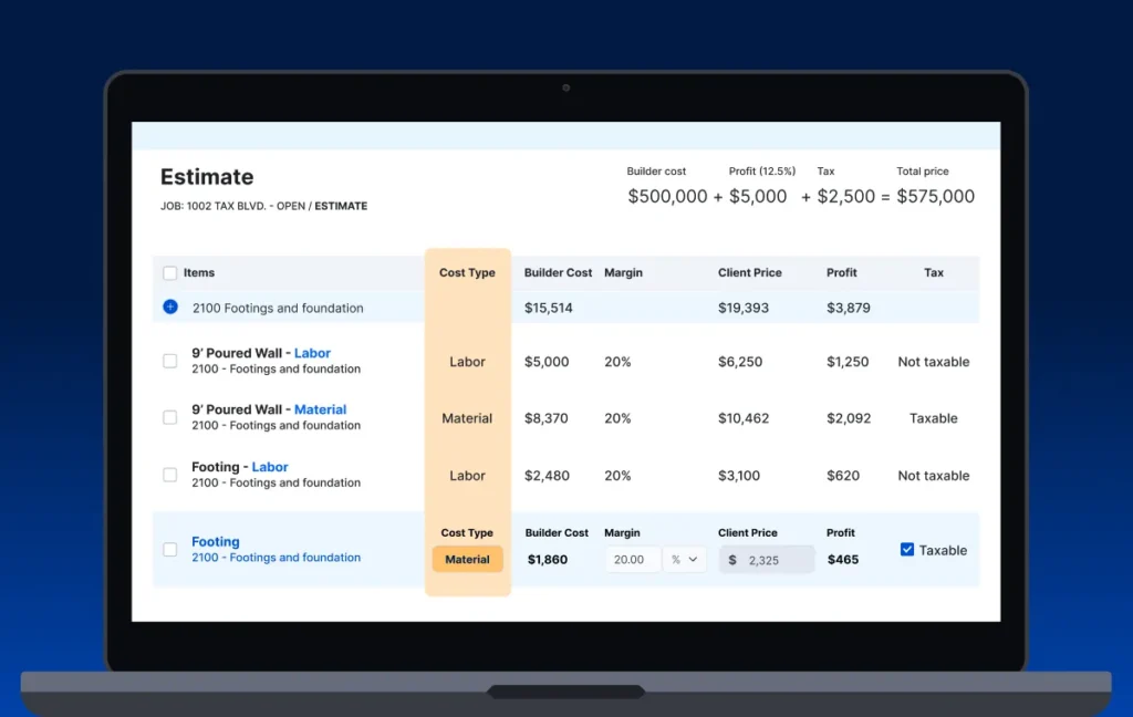 tracking labor vs material cost variance 1